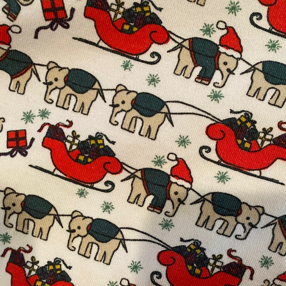 Roller Rabbit Women’s Small Pajama Set with Red and Green Christmas Print - Picture 6 of 6